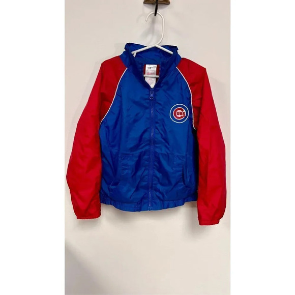 Genuine Merchandise Boys Blue Red Vintage Chicago Cubs Windbreaker Jacket Sz 2T‎